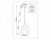 Подвесной светильник Ambrella Light LH LH11123 цвет плафона/подвески Светло-серый, цвет арматуры Черный-8
