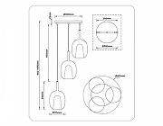 Подвесной светильник Ambrella Light LH LH11153 цвет плафона/подвески Светло-серый, цвет арматуры Черный-6