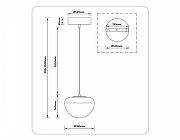 Подвесной светильник Ambrella Light LH LH12001 цвет плафона/подвески Светло-серый, цвет арматуры Золото, Черный-6