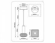 Подвесной светильник Ambrella Light LH LH31001 цвет плафона/подвески Оранжевый, цвет арматуры Латунь-6