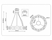 Подвесной светильник Ambrella Light LH LH31030 цвет плафона/подвески Светло-серый, цвет арматуры Серый-7