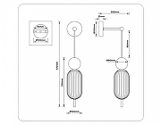 Бра Ambrella Light LH LH53108 цвет плафона/подвески Белый, цвет арматуры Белый, Латунь-7