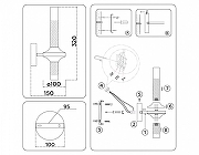 Бра Ambrella Light HIGH LIGHT LH55355 цвет плафона/подвески Прозрачный, цвет арматуры Золото, Черный-6