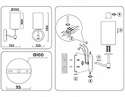 Бра Ambrella Light LH LH56056 цвет плафона/подвески Белый, цвет арматуры Латунь-6