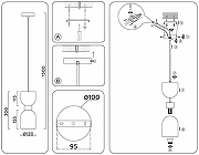 Подвесной светильник Ambrella Light LH LH56091 цвет плафона/подвески Белый, цвет арматуры Латунь-7