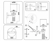 Бра Ambrella Light HIGH LIGHT LH71305 цвет плафона/подвески Белый, цвет арматуры Золото-6