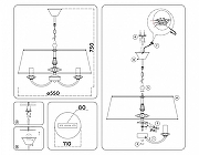 Подвесной светильник Ambrella Light HIGH LIGHT LH75021 цвет плафона/подвески Розовый, цвет арматуры Золото, Розовый-8