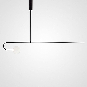 Светильник на штанге Imperiumloft LINES LINES-07 цвет плафона/подвески Белый, цвет арматуры Черный