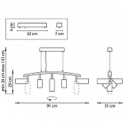 Подвесной светильник Lightstar Rullo LR735362873 цвет плафона/подвески Белый, Черный, цвет арматуры Черный-4