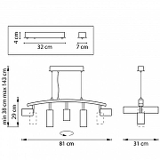 Подвесной светильник Lightstar Rullo LR735373862 цвет плафона/подвески Белый, Черный, цвет арматуры Черный-4