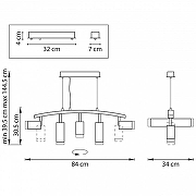 Подвесной светильник Lightstar Rullo LR7353738620 цвет плафона/подвески Белый, Черный, цвет арматуры Черный-4