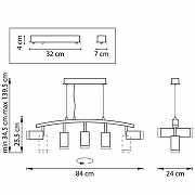 Подвесной светильник Lightstar Rullo LR7353750 цвет плафона/подвески Прозрачный, Хром, цвет арматуры Черный-4