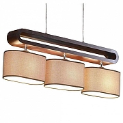 Подвесной светильник Lussole Nulvi LSF-2103-03 цвет плафона/подвески Коричневый, цвет арматуры Красный, Хром