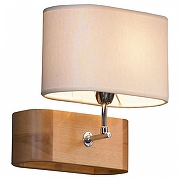 Бра Lussole Nulvi LSF-2111-01 цвет плафона/подвески Бежевый, цвет арматуры Коричневый, Хром