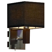 Бра Lussole Montone LSF-2571-01 цвет плафона/подвески Черный, цвет арматуры Коричневый, Прозрачный, Хром