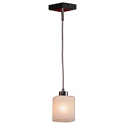 Подвесной светильник Lussole Costanzo LSL-9006-01 цвет плафона/подвески Белый, цвет арматуры Коричневый, Хром-1