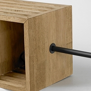 Торшер с полкой Lussole Prairie LSP-0653 цвет плафона/подвески Белый, цвет арматуры Коричневый-3