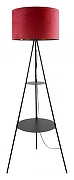 Торшер с полкой Lussole Levy LSP-0668 цвет плафона/подвески Красный, цвет арматуры Черный