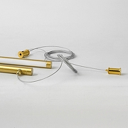 Подвесной светильник Lussole Gilmer LSP-0935 цвет плафона/подвески Белый, Золото, цвет арматуры Золото-3