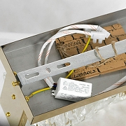 Накладной светильник Lussole Enterprise LSP-7066 цвет плафона/подвески Прозрачный, цвет арматуры Золото-3
