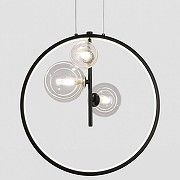 Подвесной светильник Lussole Lancaster LSP-7089 цвет плафона/подвески Прозрачный, цвет арматуры Черный