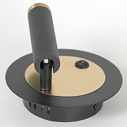 Бра Lussole Cozy LSP-7099 цвет плафона/подвески Черный, цвет арматуры Бронза, Черный-2