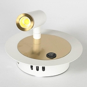 Бра Lussole Cozy LSP-7100 цвет плафона/подвески Белый, цвет арматуры Белый, Бронза-1