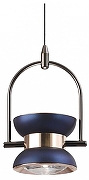 Подвесной светильник Lussole Calhoun LSP-7138 цвет плафона/подвески Синий, цвет арматуры Черный