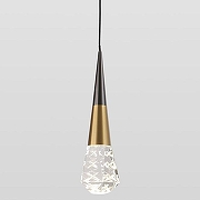 Подвесной светильник Lussole Duval LSP-7140 цвет плафона/подвески Прозрачный, цвет арматуры Золото