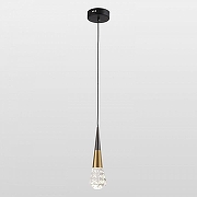 Подвесной светильник Lussole Duval LSP-7140 цвет плафона/подвески Прозрачный, цвет арматуры Золото-1