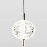 Подвесной светильник Lussole Duval LSP-7141 цвет плафона/подвески Прозрачный, цвет арматуры Золото