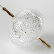 Подвесной светильник Lussole Duval LSP-7141 цвет плафона/подвески Прозрачный, цвет арматуры Золото-3