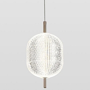 Подвесной светильник Lussole Duval LSP-7142 цвет плафона/подвески Прозрачный, цвет арматуры Золото