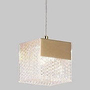 Подвесной светильник Lussole Duval LSP-7144 цвет плафона/подвески Прозрачный, цвет арматуры Золото