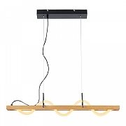 Подвесной светильник Lussole Prairie LSP-7197 цвет плафона/подвески Белый, Коричневый, цвет арматуры Черный-1