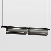 Подвесной светильник Lussole Carrollton LSP-7200 цвет плафона/подвески Серый, цвет арматуры Черный