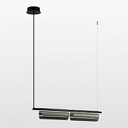 Подвесной светильник Lussole Carrollton LSP-7200 цвет плафона/подвески Серый, цвет арматуры Черный-1