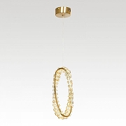 Подвесной светильник Lussole Enterprise LSP-7252 цвет плафона/подвески Прозрачный, цвет арматуры Золото-2