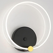 Бра Lussole Bradford LSP-7287 цвет плафона/подвески Прозрачный, цвет арматуры Черный