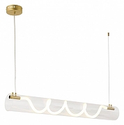 Подвесной светильник Lussole River LSP-7290 цвет плафона/подвески Прозрачный, цвет арматуры Золото-1