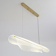 Подвесной светильник Lussole Bradford LSP-7294 цвет плафона/подвески Прозрачный, цвет арматуры Золото-1