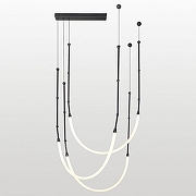 Подвесной светильник Lussole SKEW LSP-7318 цвет плафона/подвески Белый, цвет арматуры Черный