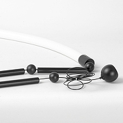 Подвесной светильник Lussole SKEW LSP-7318 цвет плафона/подвески Белый, цвет арматуры Черный-1