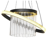 Подвесной светильник Lussole Screven LSP-7320 цвет плафона/подвески Прозрачный, цвет арматуры Черный