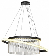 Подвесной светильник Lussole Screven LSP-7326 цвет плафона/подвески Прозрачный, цвет арматуры Черный-1