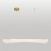 Подвесной светильник Lussole Calvert LSP-7368 цвет плафона/подвески Прозрачный, цвет арматуры Золото-1