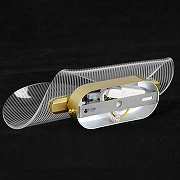 Накладной светильник Lussole Calvert LSP-7372 цвет плафона/подвески Прозрачный, цвет арматуры Золото-4