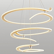 Подвесной светильник Lussole Hale LSP-7380 цвет плафона/подвески Белый, Золото, цвет арматуры Черный