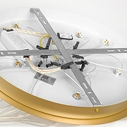 Подвесной светильник Lussole Hopkins LSP-7404 цвет плафона/подвески Белый, Прозрачный, цвет арматуры Золото-3