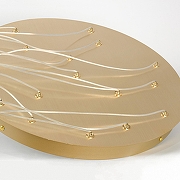 Подвесной светильник Lussole Hopkins LSP-7404 цвет плафона/подвески Белый, Прозрачный, цвет арматуры Золото-4